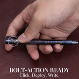 Kansept Titanium EDC Bolt-Action Pen G013H2 Scavenger– Professional Fine Tip Ballpoint with Lightning Strike Finish Designed by Kevin Passon