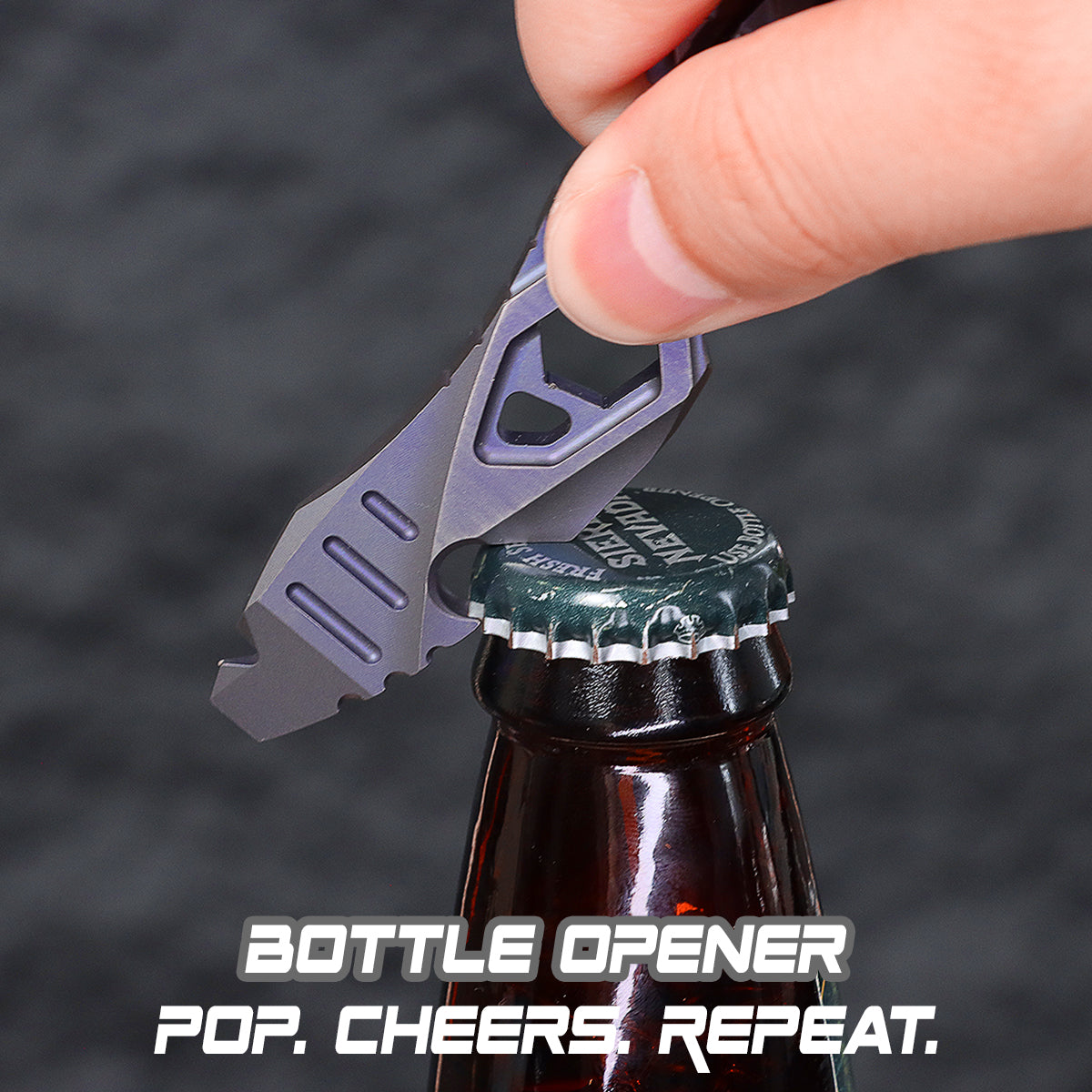 Kansept EDC PryMate G008A4 Purple Titanium Multi-Tool Pry Bar| Glass Breaker| Bottle Opener|Hex Bit - Design by Sebastian Irawan