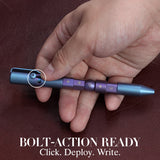 Kansept EDC Titanium Bolt-Action Pen Customizer– Customizable Inserts, Viking Pattern | Designed by Kevin Passon|G013P5