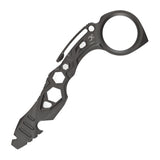 Kansept PryMate Grey Anodized Titanium EDC Pry Bar - Glass Breaker, Bottle Opener, Hex Bit, Pocket Clip - Design by Sebastian Irawan (G008A7)