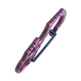 Kansept EDC Tools Carabiner C011A3 Purple Anodized Titanium with Blue Anodized Lock Climbing Carabiner Koch Tools Designed