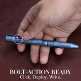 Kansept EDC Titanium Bolt-Action Pen Customizer – Customizable Inserts, LOVE Pattern | Designed by Kevin Passon|G013P3
