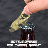 Kansept EDC PryMate G008A8 Golden Titanium Multi-Tool Pry Bar| Glass Breaker| Bottle Opener|Hex Bit - Design by Sebastian Irawan