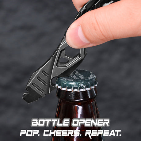 Kansept EDC PryMate G008A2 Blackwash Titanium Multi-Tool Pry Bar| Glass Breaker| Bottle Opener|Hex Bit - Design by Sebastian Irawan