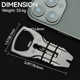 PryOfSorts Titanium EDC Multi-Tool | Pry Bar, Bottle Opener & Magnetic Bit Driver | Plain Titanium | Designed by Koch Tools-C010A1