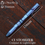 Kansept EDC Titanium Bolt-Action Pen Customizer – Customizable Inserts, LOVE Pattern | Designed by Kevin Passon|G013P3