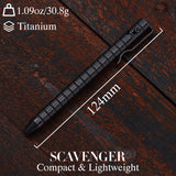 Kansept Titanium EDC Bolt-Action Pen G013H4 Scavenger– Professional Fine Tip Ballpoint Blackwash Titanium with Frag Pattern Designed by Kevin Passon
