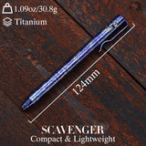 Kansept Titanium EDC Bolt-Action Pen G013H2 Scavenger– Professional Fine Tip Ballpoint with Lightning Strike Finish Designed by Kevin Passon