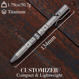 Kansept EDC Titanium Bolt-Action Pen Customizer – Customizable Inserts, Jackpot Vibes Pattern | Designed by Kevin Passon|G013P1