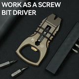 PryOfSorts Titanium EDC Multi-Tool | Pry Bar, Bottle Opener & Magnetic Bit Driver | Bronze Anodized | Designed by Koch Tools-C010A4