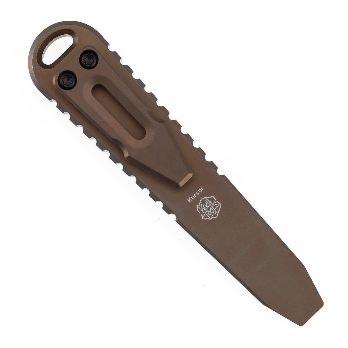 Kansept EDC Tool Kursor G015C3 Bronze Anodized Titanium +Brown Micarta Inlay Koch Tools Designed