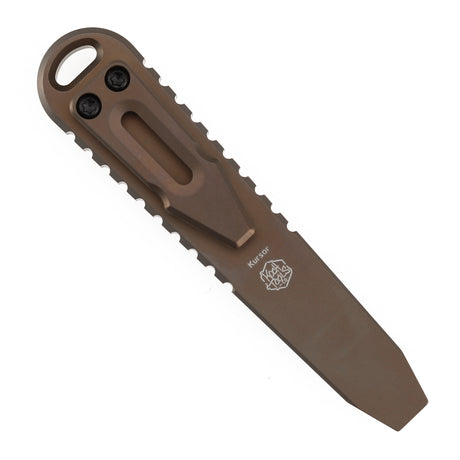 Kansept EDC Tool Kursor G015C3 Bronze Anodized Titanium +Brown Micarta Inlay Koch Tools Designed