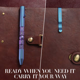 Kansept EDC Titanium Bolt-Action Pen Customizer– Customizable Inserts, Viking Pattern | Designed by Kevin Passon|G013P5