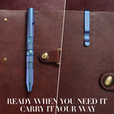 Kansept EDC Titanium Bolt-Action Pen Customizer – Customizable Inserts, LOVE Pattern | Designed by Kevin Passon|G013P3