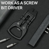 PryOfSorts Titanium EDC Multi-Tool | Pry Bar, Bottle Opener & Magnetic Bit Driver | Blackwash | Designed by Koch Tools-C010A2
