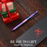 Kansept Titanium EDC Bolt-Action Pen G013H1 Scavenger– Professional Fine Tip Ballpoint with American Flag Pattern Designed by Kevin Passon