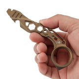 Kansept PryMate Bronze Anodized Titanium EDC Pry Bar - Glass Breaker, Bottle Opener, Hex Bit, Pocket Clip - Design by Sebastian Irawan (G008A6)