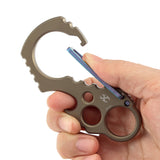 Kansept EDC Tools Carabiner C011A4 Bronze Anodized Titanium with Green Anodized Lock Climbing Carabiner Koch Tools Designed