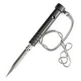 Kansept EDC Stiletto Satin 5Cr13 Blade & Black Anodized Titanium Designed by Marco Panella Sleek EDC Gear- G005A3