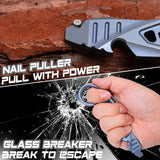 Kansept EDC PryMate G008A5 Blue Titanium Multi-Tool Pry Bar| Glass Breaker| Bottle Opener|Hex Bit - Design by Sebastian Irawan