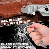 Kansept EDC PryMate G008A1 Plain Titanium Multi-Tool Pry Bar| Glass Breaker| Bottle Opener|Hex Bit - Design by Sebastian Irawan