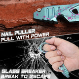 Kansept EDC PryMate G008A9 Green Titanium with Purple Splash Finish Multi-Tool Pry Bar| Glass Breaker| Bottle Opener|Hex Bit - Design by Sebastian Irawan