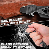 Kansept EDC PryMate G008A2 Blackwash Titanium Multi-Tool Pry Bar| Glass Breaker| Bottle Opener|Hex Bit - Design by Sebastian Irawan