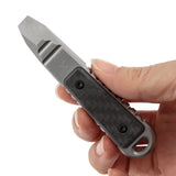 Kansept EDC Tool Kursor G015C4 Blackwash Titanium + Twill Carbon Fiber Inlay Koch Tools Designed