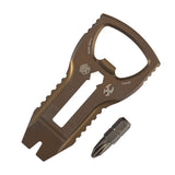 Kansept EDC PryOfSorts C010A4 EDC Multi-Tool | Bronze Anodized Titanium | Bottle Opener, Pry Bar & Screwdriver | Designed by Koch Tools