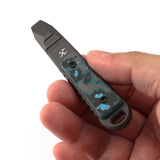 Kansept EDC Tool Kursor G015B1 Gray Anodized Titanium+Arctic Storm Fatcarbon Koch Tools Designed