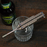 Kansept EDC Balidriver | Bronze Titanium Frag Pattern Driver with Magnetic Bit Storage by Steven Dunnck