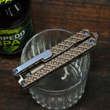 Kansept EDC Balidriver | Bronze Titanium Frag Pattern Driver with Magnetic Bit Storage by Steven Dunnck