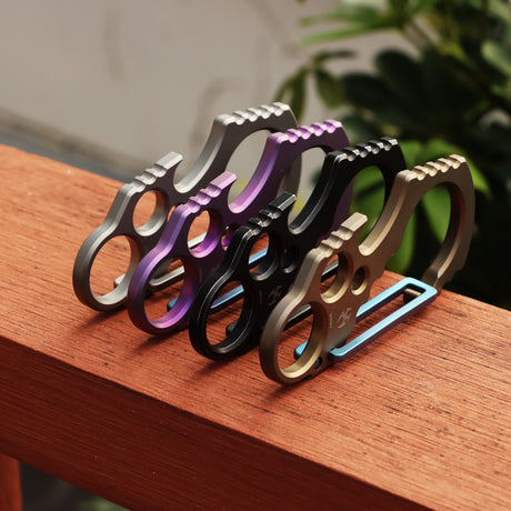 Estimated Release: Jan 20, 2026 | Kansept EDC Tools Carabiner C011A4 Bronze Anodized Titanium with Green Anodized Lock Climbing Carabiner Koch Tools Designed