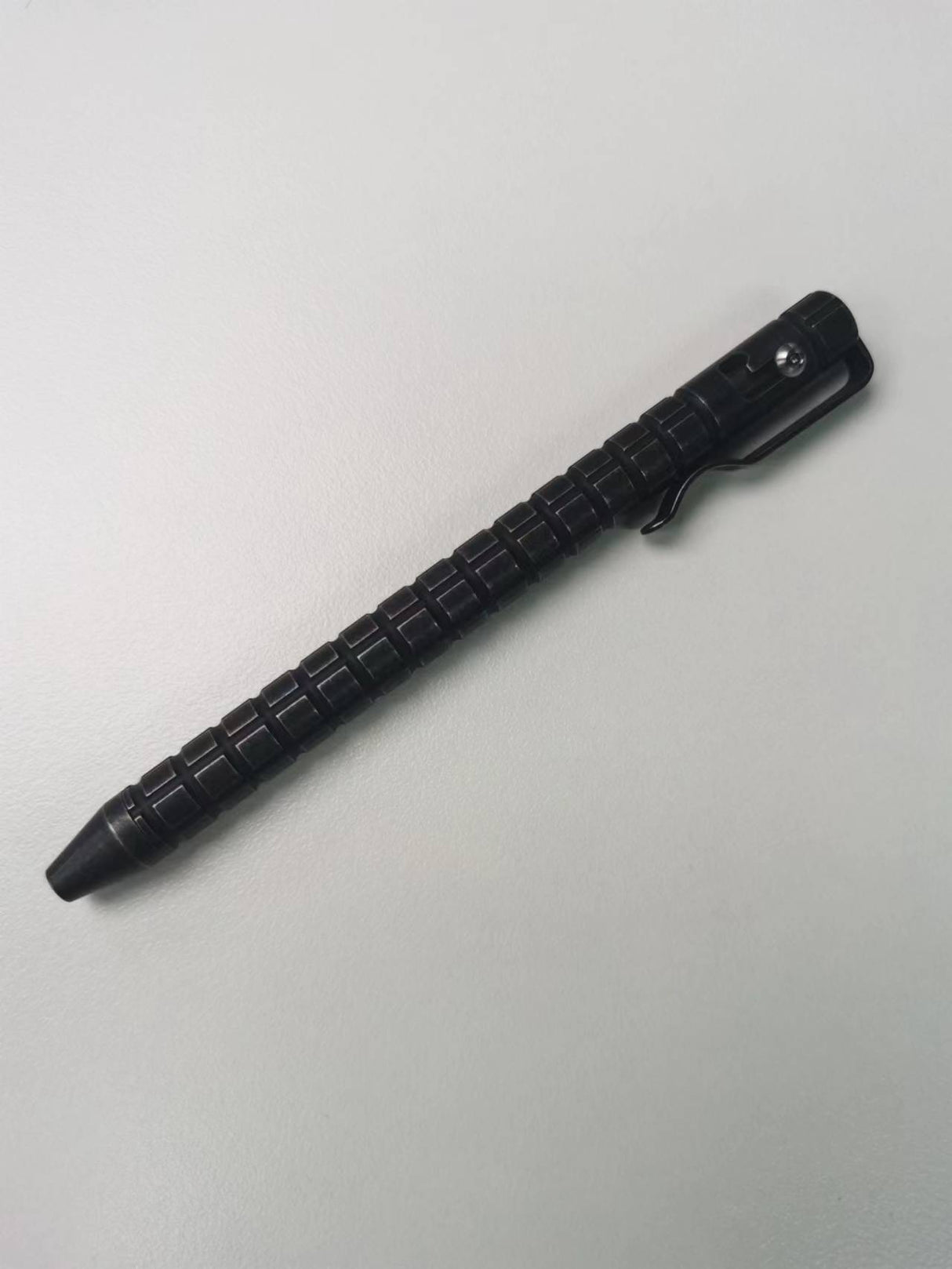 Kansept Titanium EDC Bolt-Action Pen G013H4– Professional Fine Tip Ballpoint Blackwash Titanium with Frag Pattern Designed by Kevin Passon