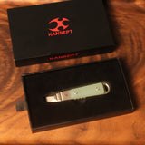 Kansept EDC Tool Kursor G015A2 Plain Titanium+Jade G10 with Tsukamaki-Inspired Pattern Koch Tools Designed