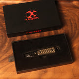 Kansept EDC Tool Kursor G015A4 Blackwash Titanium+Bronze Anodized Titanium with Tsukamaki-Inspired Pattern Koch Tools Designed