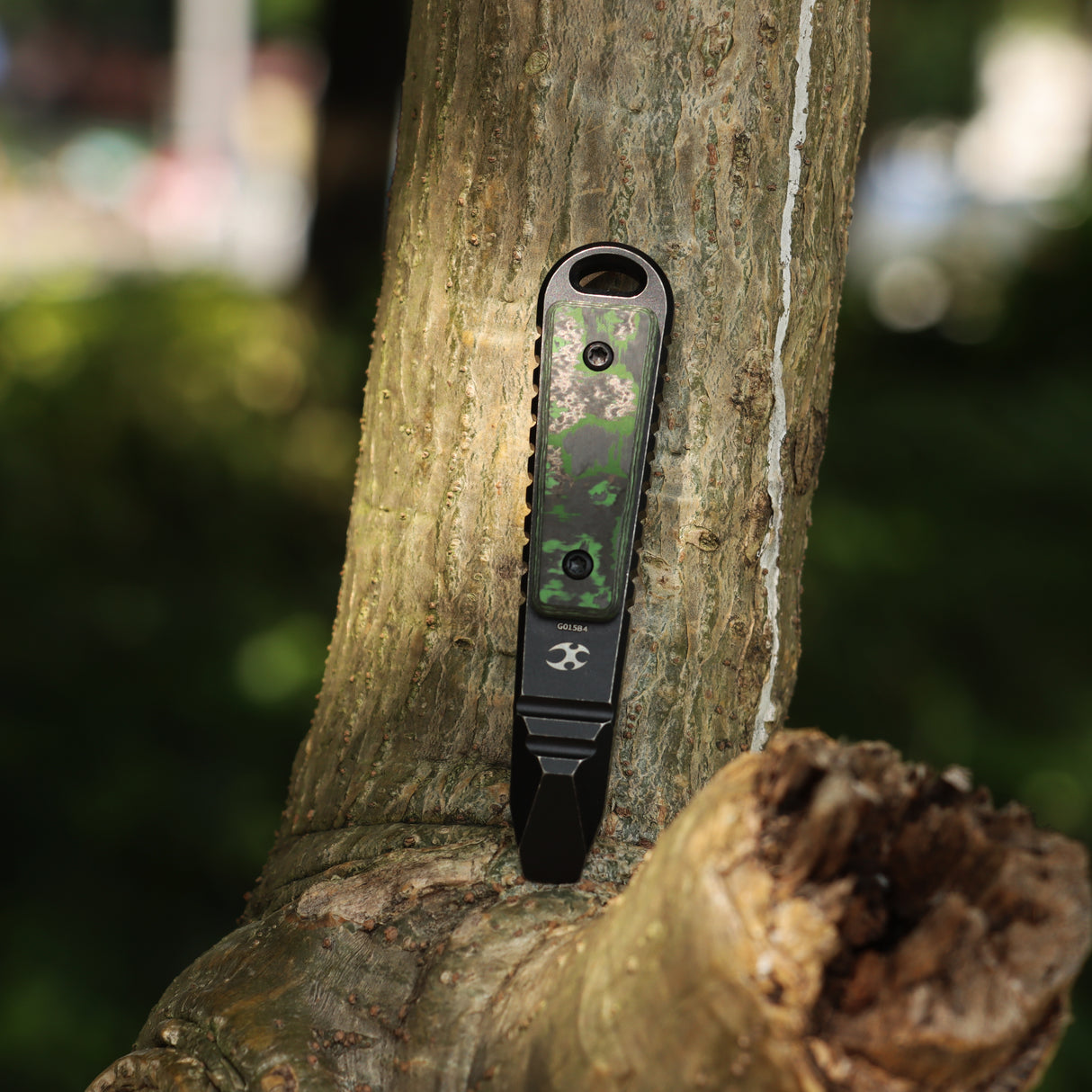 Kansept EDC Tool Kursor G015B4 Blackwash Titanium+Jungle Wear Fatcarbon Koch Tools Designed